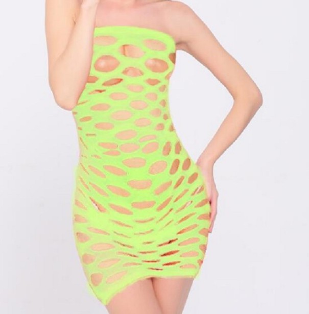 Vestido sexy erótico feminino J827 verde