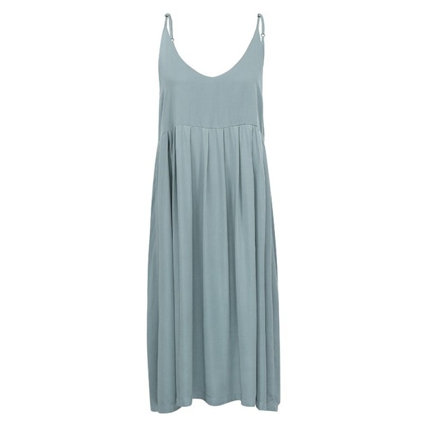 Vestido sin tirantes gris XS