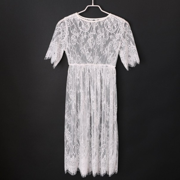 Vestido transparente de mujer blanco XL