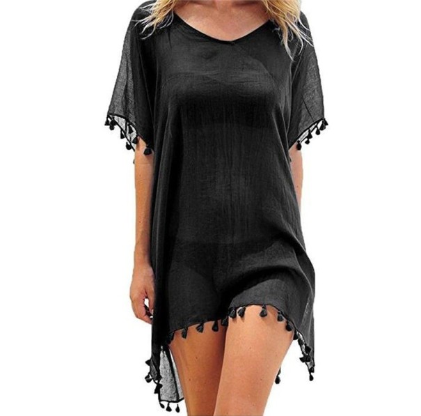 Vestido transparente de mujer P262 negro