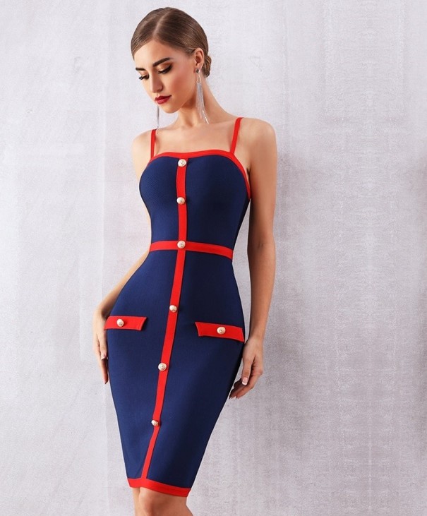 Vestido tubo con hebilla XS