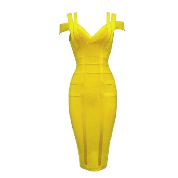 Vestido tubo de Mariah amarillo L