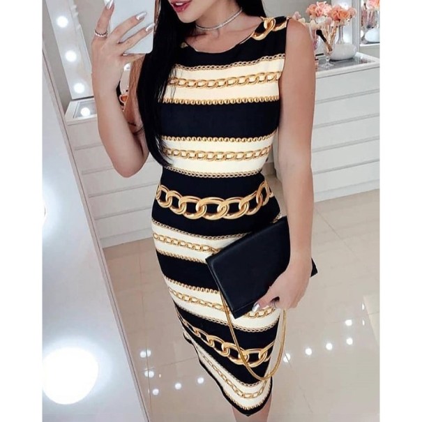 Vestido tubo estampado XS