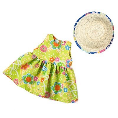 Vestido y sombrero para muñeca A454 6