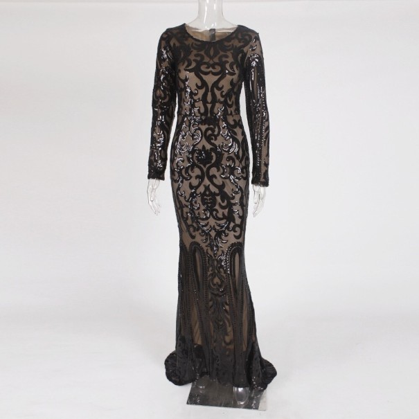 Vestidos de festa longos A1 preto L