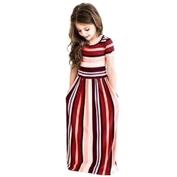Vestidos largos de niña rojo 8