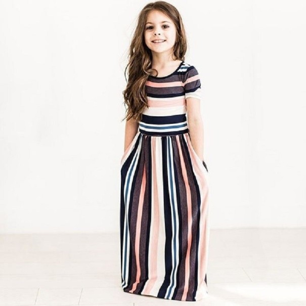Vestidos largos de niña rosa 6