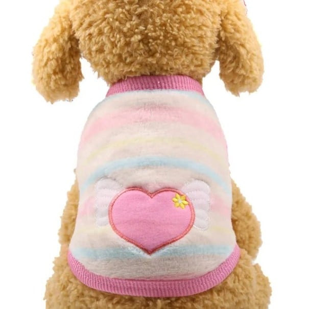 Vêtement d'hiver pour chien XS 1–1,5 kg 30 cm de tour de poitrine 20 cm de dos Manteau coloré en teintes pastel Vêtement doux et chaud pour petits 1