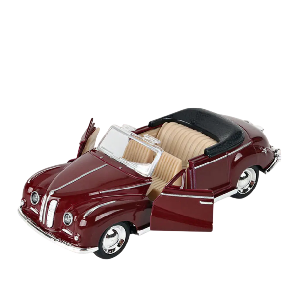 Veteranenmodell Auto 1:32 13 x 5 x 3,5 cm Zinklegierung Retro Auto Mit Öffnendem Dach Historisches Fahrzeug Spielzeug Für Kinder Sammlermodell rot