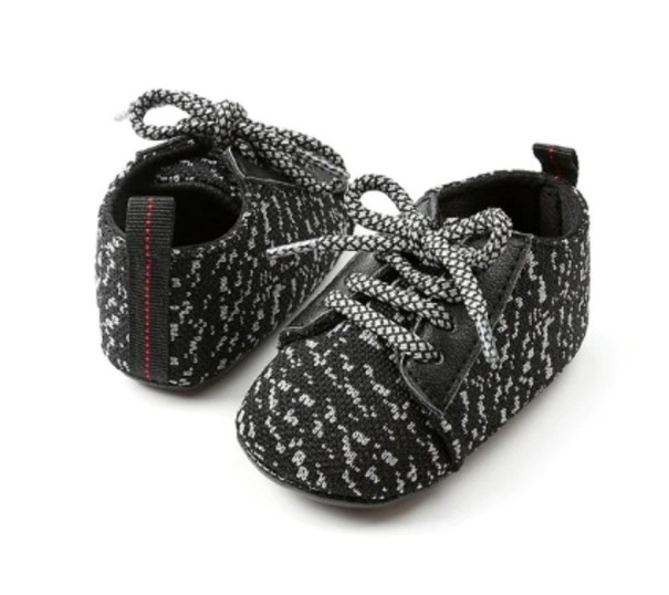 Veterschoenen voor kinderen zwart 12-18 maanden