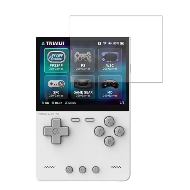 Vetro di protezione temperato per schermo per console Trimui Brick TG3040 Vetro trasparente rigido Protezione resistente ai graffi Vetro temperato 1