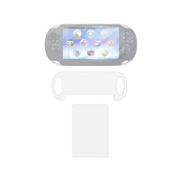 Vetro di protezione temperato per Sony PS Vita 1000 Vetro frontale + Retro Trasparente Protezione resistente ai graffi Vetro rigido per il display 1
