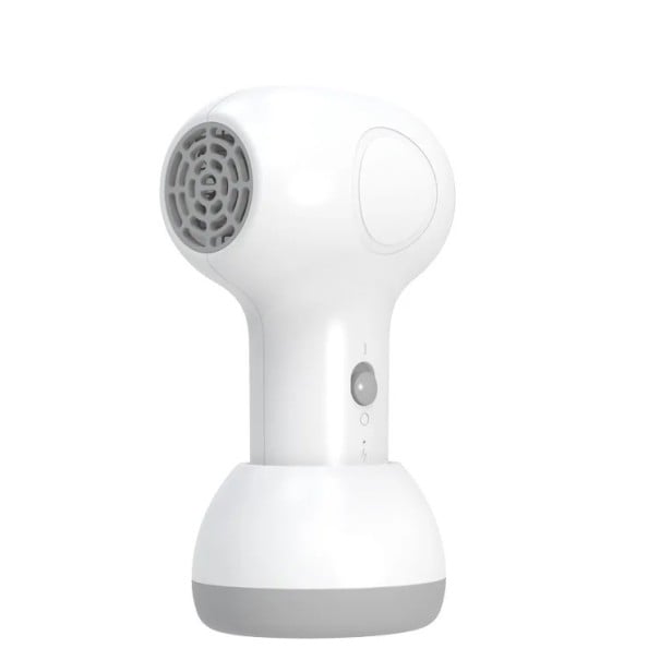 Vezeték nélküli mini hajszárító csecsemőknek és gyermekeknek, újratölthető, csendes, 60 W, finom hővel, fehér, hajszárításhoz és a test teljes 1
