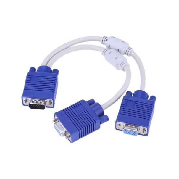 VGA til dobbelt VGA-forbindelseskabel 30 cm 1