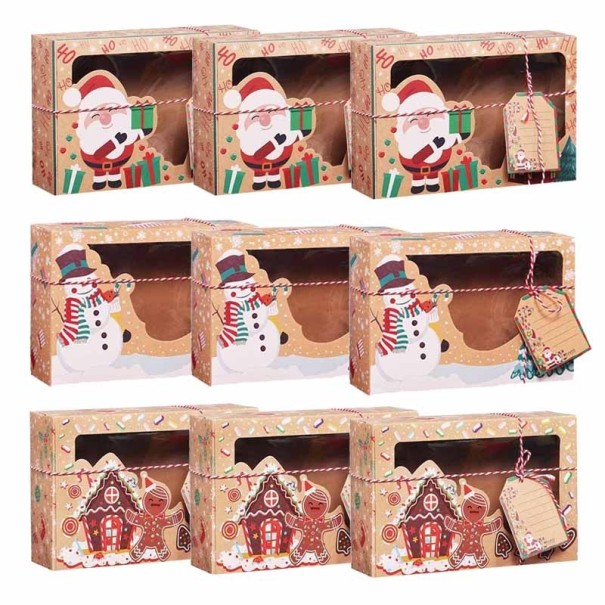 Vianočná darčeková krabička 22 x 15 x 7 cm 9 ks 1