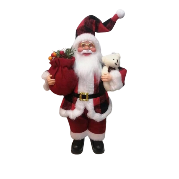 Vianočné dekorácie Santa Claus 30 cm tmavo červená