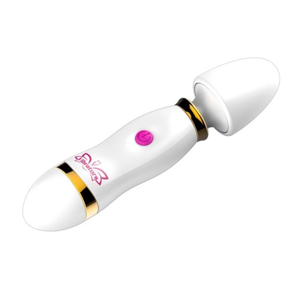 Vibrador ABS impermeable para 2 pilas AAA, diseño compacto, fácil de usar y mantenimiento higiénico, embalaje discreto, blanco