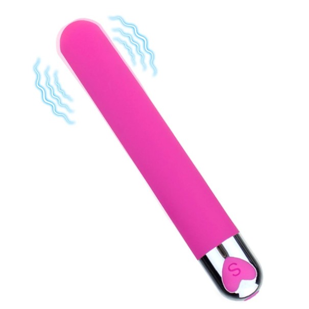 Vibrador de silicona con superficie lisa, agradable y agradable para la piel, empaquetado discretamente y de fácil mantenimiento. rosa
