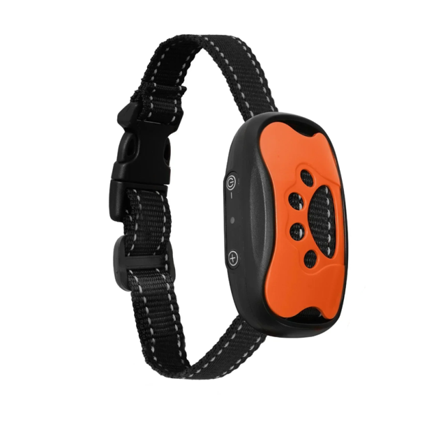 Vibrerande hundhalsband, USB-uppladdningsbart, vattentätt träningshalsband med pip och vibration, justerbar omkrets 22-56 cm orange