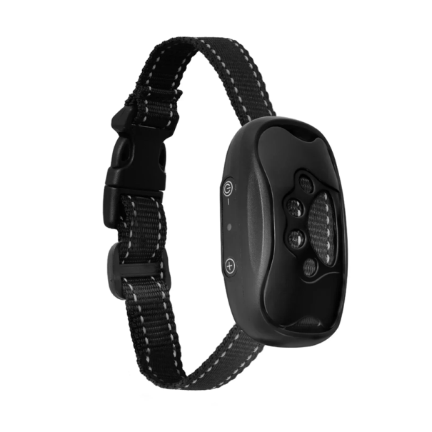 Vibrerende hundegøhalsbånd USB genopladeligt vandtæt træningshalsbånd med bip og vibration justerbar omkreds 22-56 cm sort