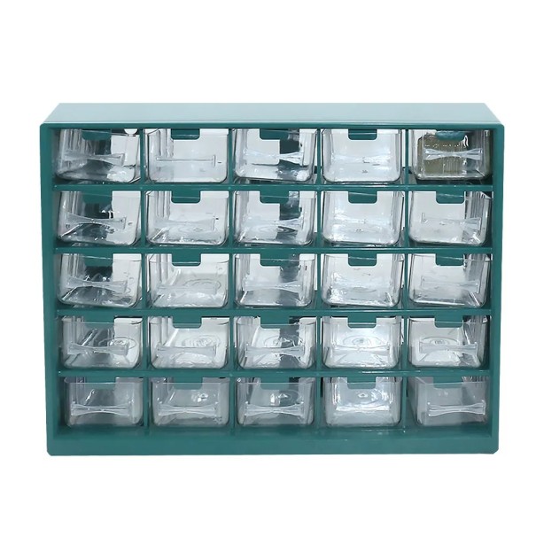 Víceúčelový úložný box na nářadí Organizér na šrouby Plastový box se zásuvkami Dílenský box na součástky Praktický pořadač 29,1 x 22,5 x 12,3 cm modrá