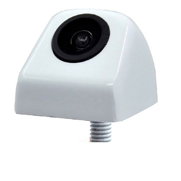 Vidvinkelkamera til parkering bagfra hvid