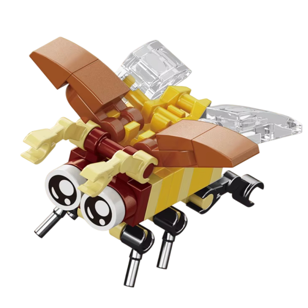 Viespe 4,6 x 5,8 x 3,9 cm 32 buc Mini 3D construcție Blocuri micro Jucărie creativă de asamblare pentru copii de la 9 ani Mini model de insectă 1