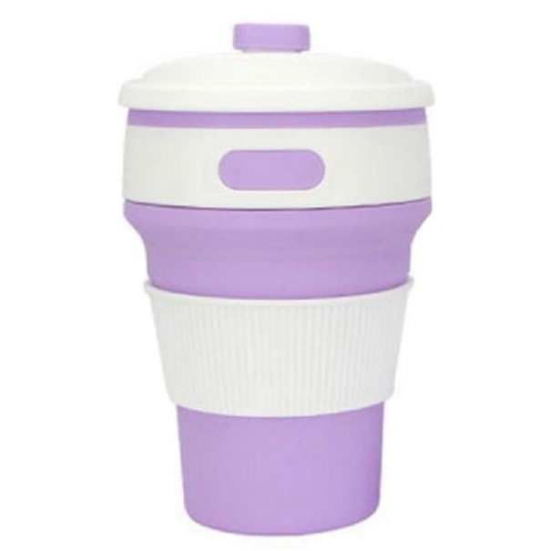 Vikmugg i silikon 350 ml lila
