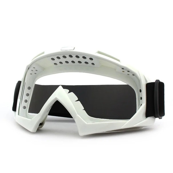 Vindtætte skibriller med UV400-beskyttelse med spejlfilter. Anti-dug spejlvendte ski- og snowboardbriller 18,5 x 5,7 cm. transparent