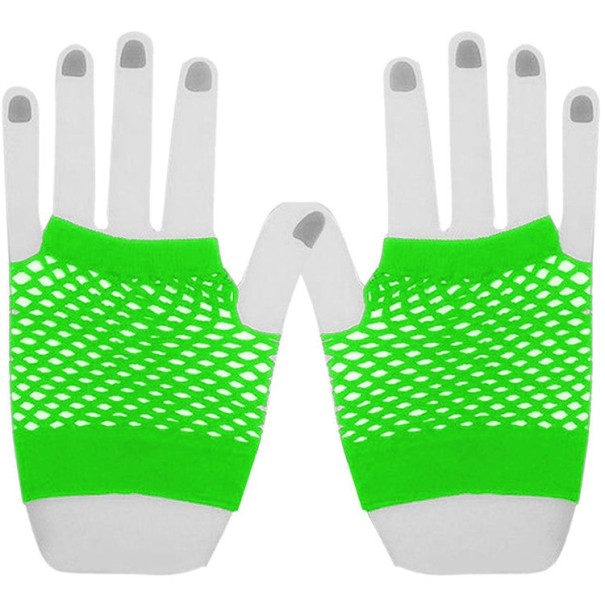 Vingerloze mesh-handschoenen voor dames groen