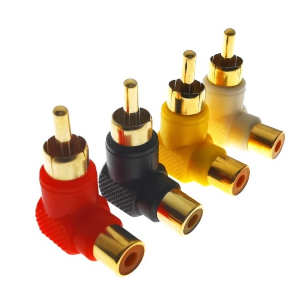 Vinklad RCA M/F-adapter