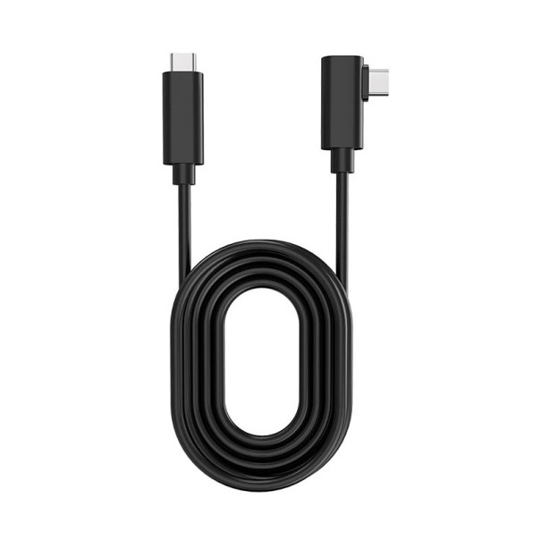 Vinklad USB-C M/M anslutningskabel 5 m vit