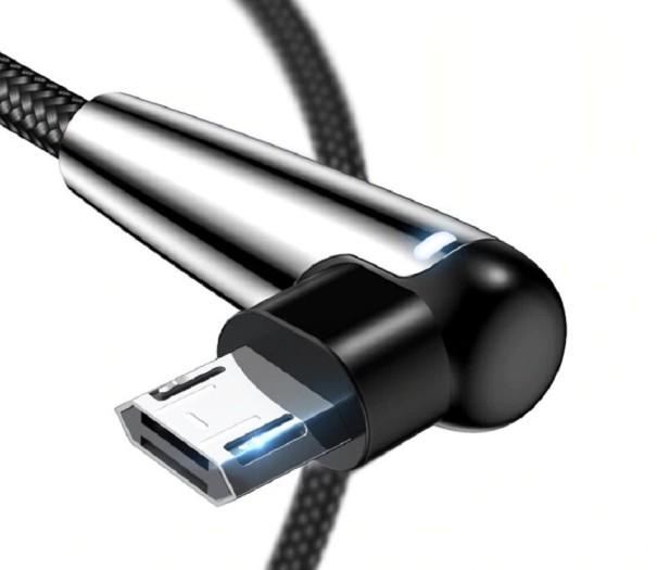 Vinklad USB till Micro USB datakabel K618