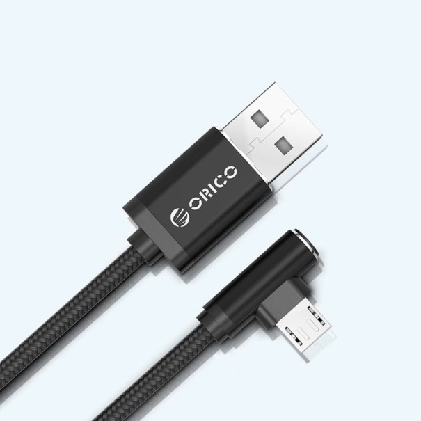 Vinklad USB till USB-C / Micro USB / Lightning-kabel