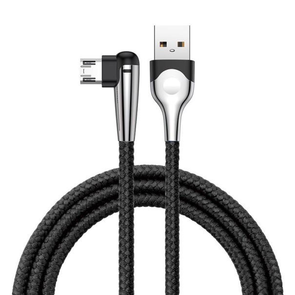 Vinklet USB til Micro USB datakabel K618 1 m