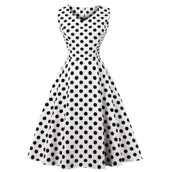 Vintage jurk met wijde rok