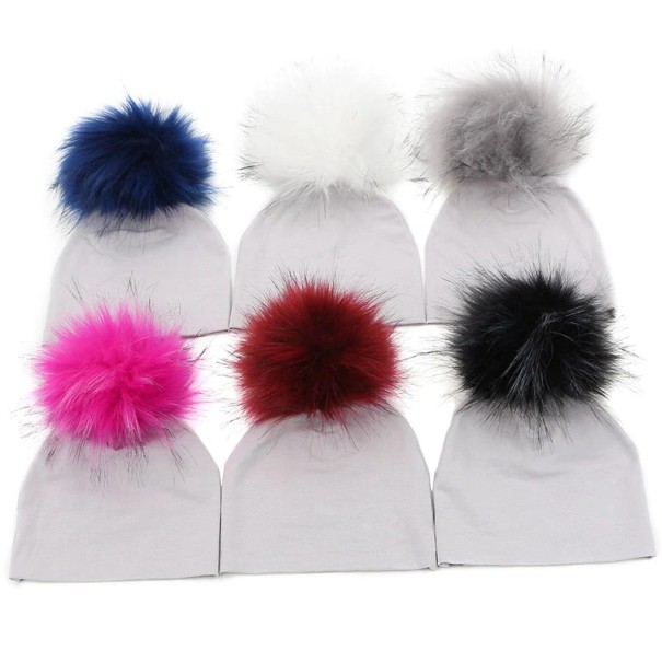 Vinterhatt för barn med pompom J3026