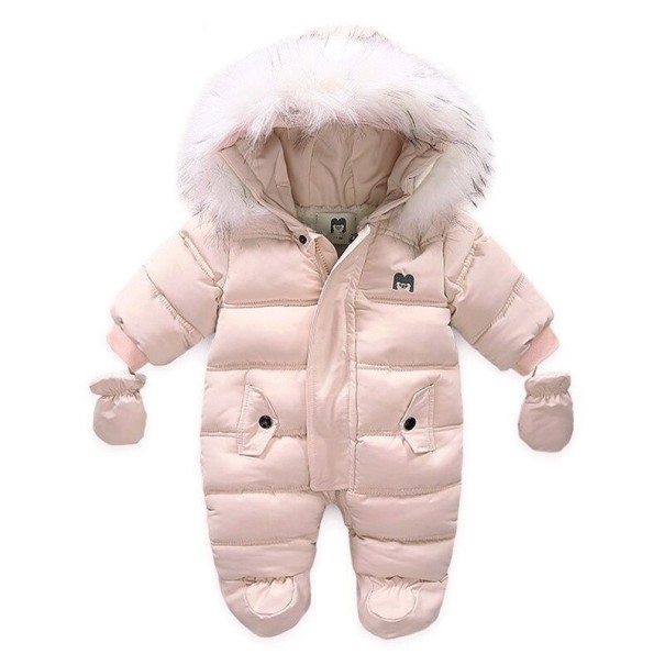 Vinteroverall för spädbarn T2555 rosa 9-12 månader