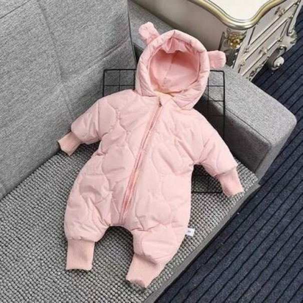 Vinteroverall för spädbarn T2567 rosa 9-12 månader