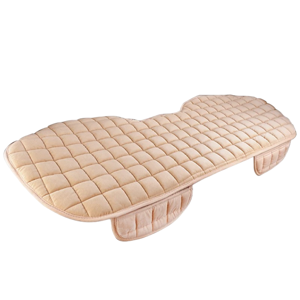 Vinterplys-rygsædebetræk varmt bilsædebetræk skridsikkert sædebeskytter 131 x 50 cm beige