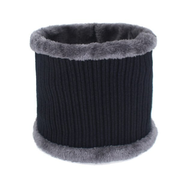 Vinterscarf för män med päls grå