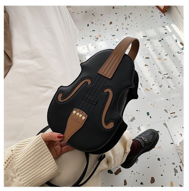 Violinryggsäck för kvinnor svart
