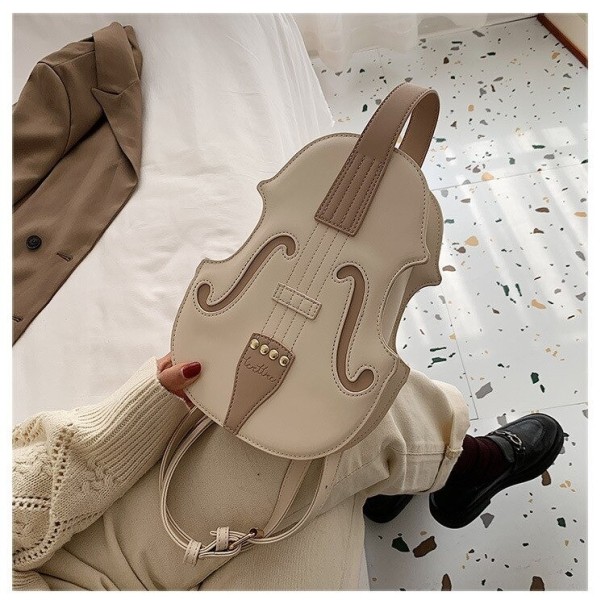 Violinrygsæk til kvinder beige
