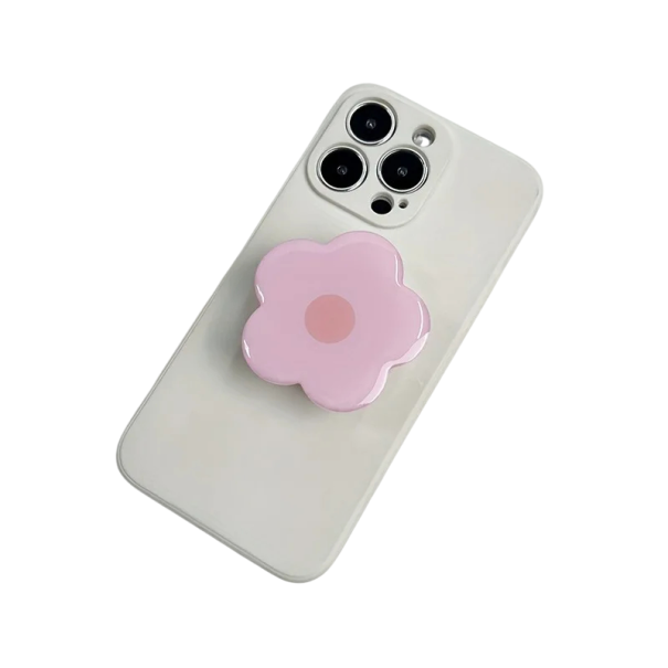 Virágmintás mobiltelefon tartó 5,3 x 5,2 cm iPhone 16-hoz Dekoratív asztali állvány rózsaszín