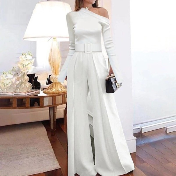 Vit formell jumpsuit för kvinnor L