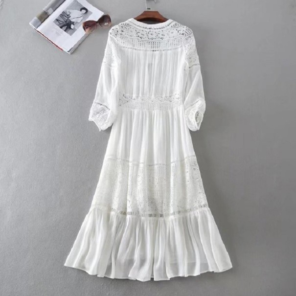 Vit sommarklänning i boho