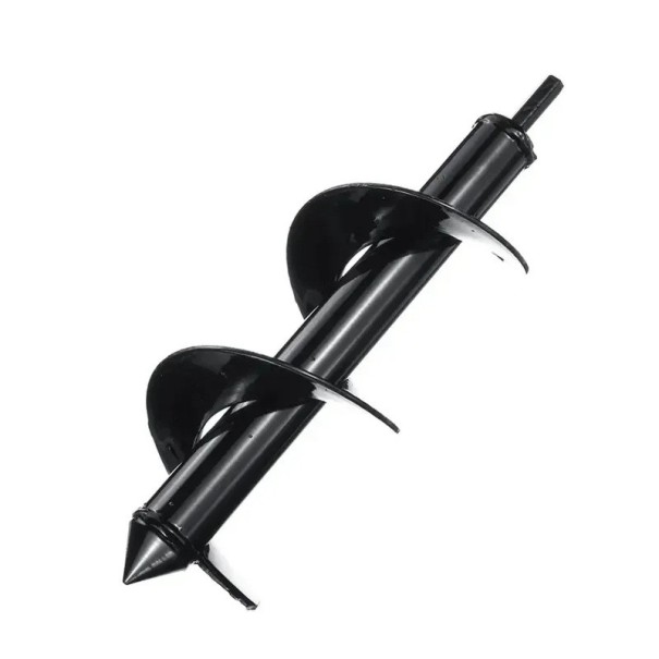 Vite di terra 8x25 cm Acciaio al carbonio Vite di terra per pali Strumento elettrico per piantare piante e bulbi Set per forare il terreno 1