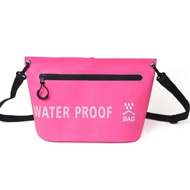 Vízálló szárazzsák 5l 26x20x11 cm TPU és PVC Mosható utazótáska IPX4 raftinghoz kajakozáshoz, túrázáshoz, úszáshoz, csónakázáshoz és vízi rózsaszín