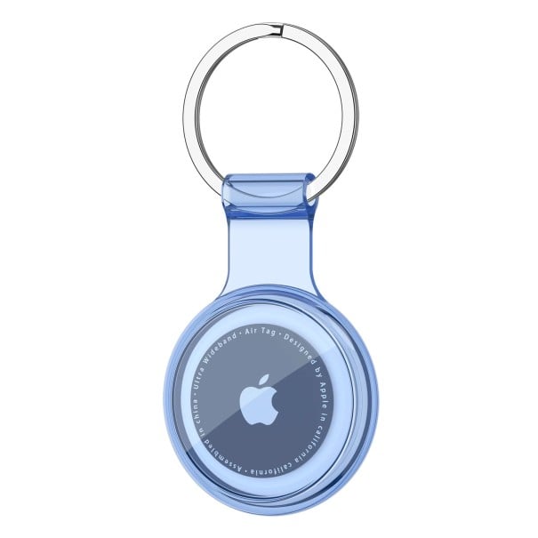 Vízálló TPU tartó az Apple AirTag számára, védőburkolat a veszteség ellen kutyák, macskák, háziállatok, nyakörvek, kulcsok és nyomkövető kék