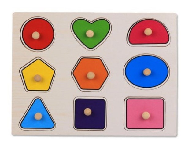 Vkládací puzzle pro děti - Geometrické tvary 1